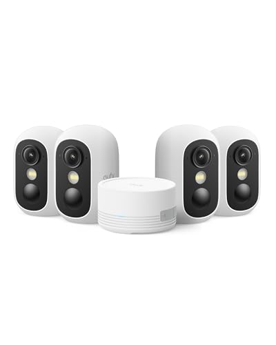 eufy Security eufyCam C35 4-Cam Kit, Wireless Indoor/Outdoor Camera, Magnetic ...