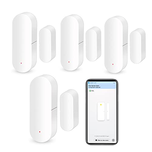 WiFi Door Window Sensor: Smart Contact Sensor with App Alerts, ...