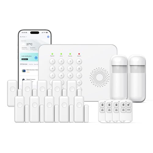 Hapippofa Wireless Home Security System WiFi/4G Home Alarm System with ...