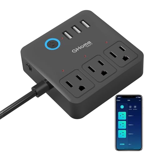 GHome Smart Power Strip Surge Protector 10A, Smart Plug that ...