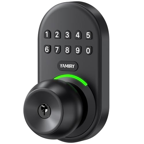Keypad Smart Door Knob Lock, Yamiry Keyless Entry Digital Lock ...