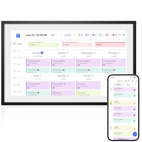 LOOFII 10.1 Inch Smart Digital Calendar – HD Touchscreen Family ...