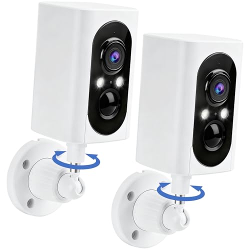 Security Cameras Wireless Outdoor 355° Pan Rotating 2K Color Night ...