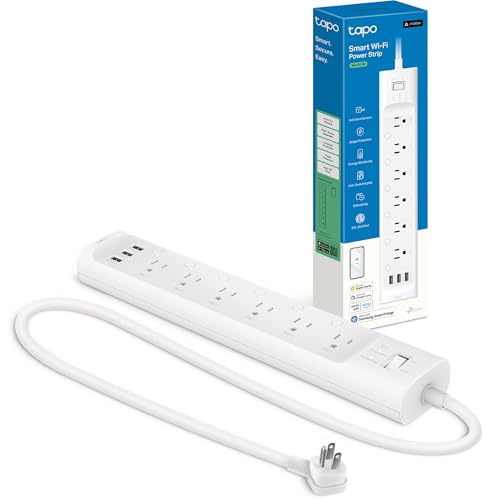 Tapo Smart Wi-Fi Power Strip - Matter Compatible, Energy Monitoring, ...