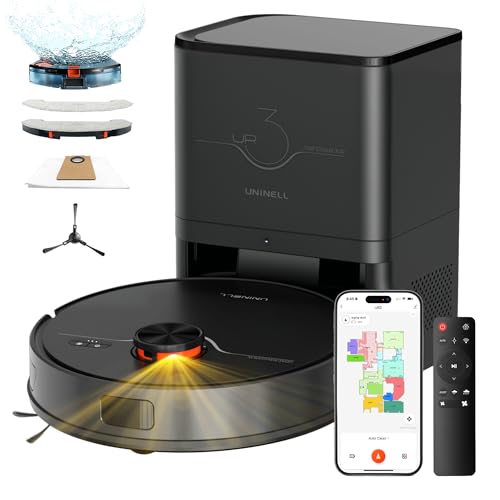 uninell Robot Vacuum and Mop Combo with Self-Emptying, Robotic Vacuum ...
