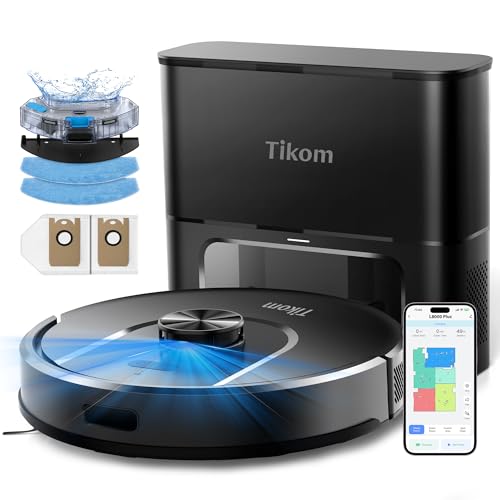 Tikom Robot Vacuum and Mop, 6000Pa Robotic Vacuum Cleaner with ...