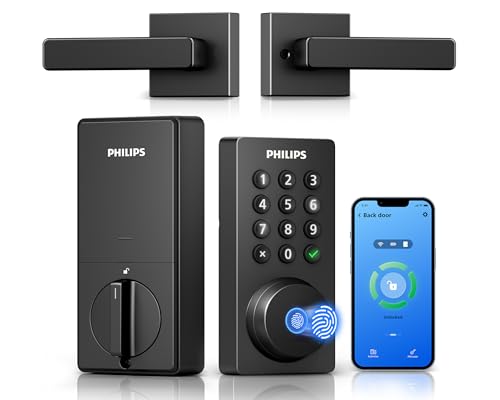 Philips WiFi Keypad Door Lock with Handle, Built-in WiFi, APP ...
