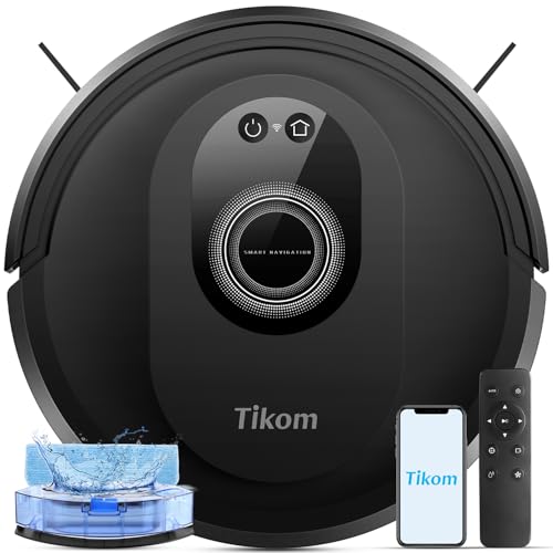 Tikom Robot Vacuum and Mop Combo, 5000Pa Robotic Vacuum Cleaner, ...