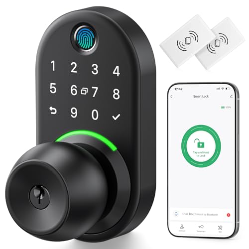 Keypad Smart Door Lock with Knob, Yamiry Keyless Entry Digital ...