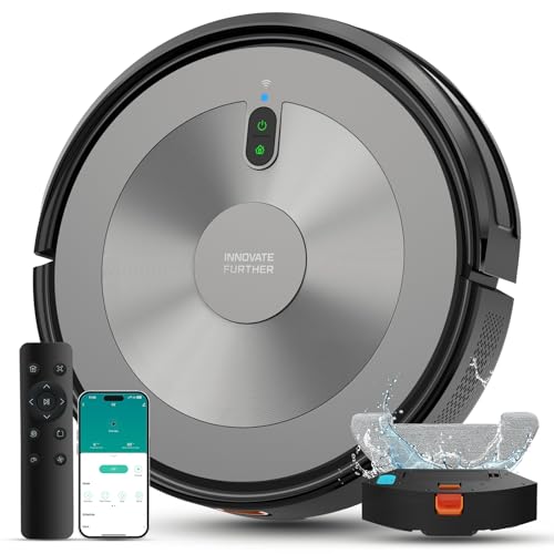 Robot Vacuum and Mop Combo, 5000Pa 3-in-1 Robotic Vacuum Cleaner, ...