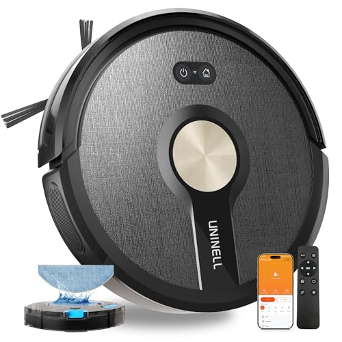uninell Robot Vacuum and Mop Combo,5000Pa Robotic Vacuum Cleaner,180mins Runtime ...